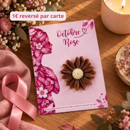 Carte avec savon pétale de rose - octobre rosez